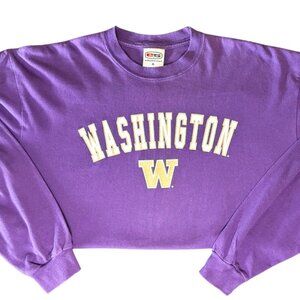 University of Washington Long Sleeve T-Shirt | Purple XL | Huskies College Tee